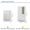 Ver imagem 3 de Quarto de Bebê Guarda Roupa 3 Portas e Cômoda 100% MDF Nina