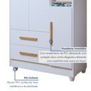 Ver imagem 5 de Quarto de Bebê Guarda Roupa 3 Portas e Cômoda 100% MDF Nina
