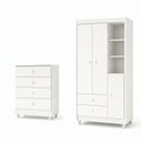 Ver imagem 2 de Quarto de Bebê Guarda Roupa 3 Portas e Cômoda 100% MDF Nina