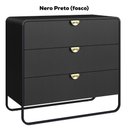 Ver imagem 4 de Comoda 3 Gavetas Organica 90 Cm 28068 Artesano Nero Preto