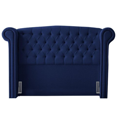 Cabeceira King Size Adelle 195cm C/ Frame Azul Escuro