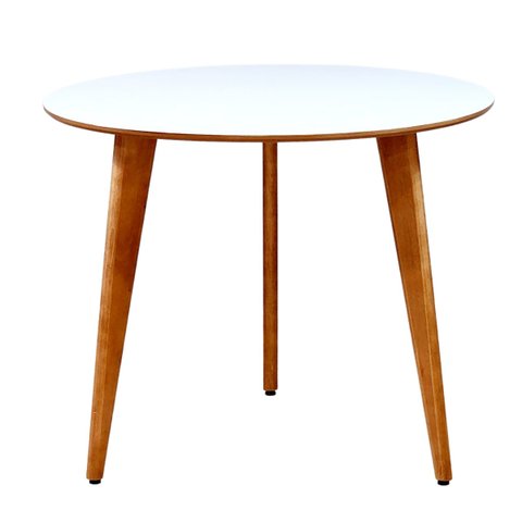 Mesa de Jantar Redonda Júlia de 90cm - Pés em Madeira Maciça