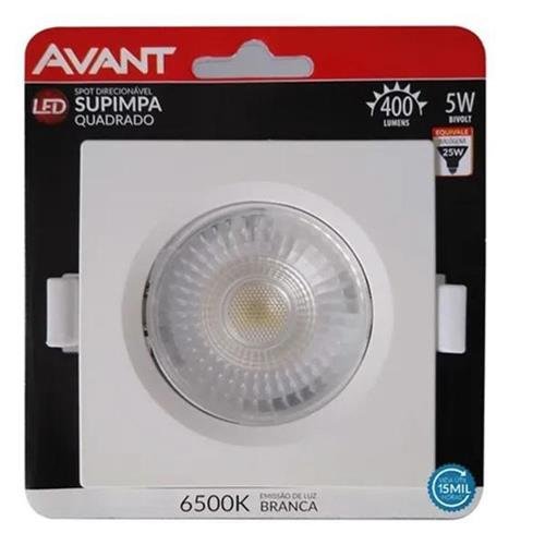 Luminária Spot Led Supimpa Embutir 5w Bivolt 6500k Avant Embutir Supimpa 5w - 4