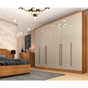 Ver imagem 1 de Quarto de Casal Roupeiro 6 Portas Portugal, Cama Casal Queen, Cabeceira e Cômoda 5 Gavetas