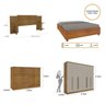 Quarto de Casal Roupeiro 6 Portas Portugal, Cama Casal Queen, Cabeceira e Cômoda 5 Gavetas - 3