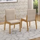 Ver imagem 6 de Conjunto Mesa com 6 Cadeiras Harpa Marrom/Marromle/Off White