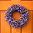 Ver imagem 2 de Guirlanda Artificial Coroa de Flores Enfeite Decorativo 25cm