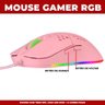 Mouse Gamer Vx Gaming Void com Led Rgb Rosa 7600 Dpi Cabo Usb - 2