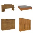 Ver imagem 3 de Quarto de Casal Roupeiro 6 Portas Portugal com Pés, Cama Casal Queen, Cabeceira e Cômoda 5 Gavetas