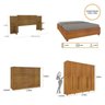 Quarto de Casal Roupeiro 6 Portas Portugal com Pés, Cama Casal Queen, Cabeceira e Cômoda 5 Gavetas - 2