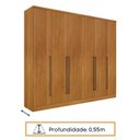 Ver mais imagens de Quarto de Casal Roupeiro 6 Portas Portugal com Pés, Cama Casal Queen, Cabeceira e Cômoda 5 Gavetas Bege/Cinamomo