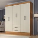 Ver imagem 1 de Guarda Roupa Casal 6 Portas 2 Gavetas Pinheiro Espresso Móveis 