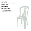 Ver imagem 3 de Cadeira Plástica Reforçada Capacidade 154kg Branca