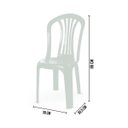 Ver imagem 2 de Cadeira Plástica Reforçada Capacidade 154kg Branca