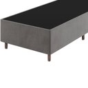 Ver imagem 3 de Base Box Solteiro 37cm x 188cm x 88cm Treviso Liso Cinza/Grafite Viero