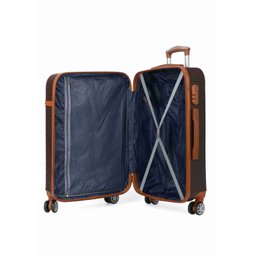 Mala de Viagem Polo King Sicilia C/ Cadeado - Tam M - Marrom - 8