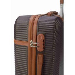 Mala de Viagem Polo King Sicilia C/ Cadeado - Tam M - Marrom - 4