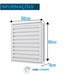 Porta Alçapão Liso Branco de Aço Lage Portinhola 60x60cm - 2