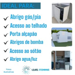 Porta Alçapão Liso Branco de Aço Lage Portinhola 60x60cm - 5