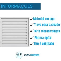 Porta Alçapão Liso Branco de Aço Lage Portinhola 60x60cm - 3