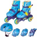 Ver imagem 2 de Patins Infantil Tri-Line Ajustável do 30-33 Azul - Fênix
