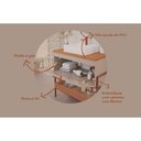 Ver imagem 5 de Bancada de Banheiro Balcão Portinari 1 Porta C/ Cuba 80cm Cimento/freijo - Mgm