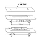 Ver imagem 3 de Torre de Embutir Linear Powerdock H1-i com 03 Tomadas 20a e 02 Usb Níquel Escovado Hafele 01 Unidade