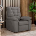 Ver imagem 1 de Poltrona Içá Retrátil e Reclinável Suede Cinza - XFlex Sofás