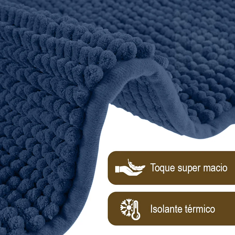 1 Tapete Banheiro Antiderrapante Macio Macarrão Bolinha Daze - 6