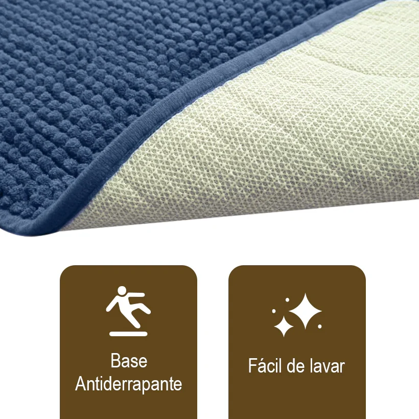 1 Tapete Banheiro Antiderrapante Macio Macarrão Bolinha Daze - 5