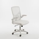 Ver imagem 4 de Kit com 2 Cadeiras Escritório Diretor Tela Mesh Braço Regulável Ajuste Lombar Bogotá Branco