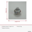 Ver imagem 3 de Vaso Decorativo de Cerâmica Color 9x9x9cm Enfeite Sala Mesa Estante Aparador