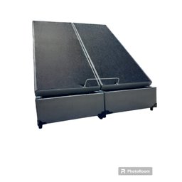 Cama Box Baú Queen Bipartido Blindado Linhão Cinza Com Pistão A Gás - 3