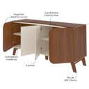 Ver imagem 7 de Buffet 4 Portas Sala de Jantar 160 Cm 4506 Cedro Off White Arly