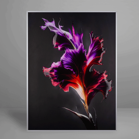 Quadro Decorativo Flower Gladioli Relevo