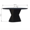 Ver imagem 2 de Mesa de Jantar Apollo Tampo Oval 160x90cm Preto