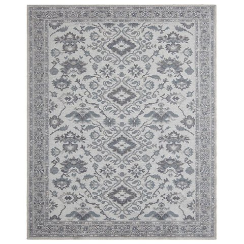 Tapete Funcional Medalhão Cinza / Azul 55 2,00 x 2.50