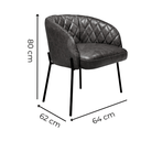 Ver imagem 3 de Cadeira Decorativa Barcelona Via Encanto Courissimo Marrom