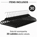 Ver imagem 6 de Kit 30 Cabide Veludo Adulto Rrister Slim Ultra Fino Não Escorrega