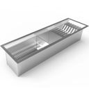 Ver imagem 4 de Calha Úmida Embutida Sobreposta Pia de Cozinha em Inox Escorredor de Louça 65cm Saro