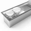 Ver imagem 2 de Calha Úmida Embutida Sobreposta Pia de Cozinha em Inox Escorredor de Louça 65cm Saro