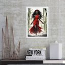 Ver imagem 1 de Quadro Orixá Iansã - Aquarela 24x18cm:madeira Branca