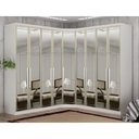 Ver imagem 1 de Modulado Closet 100% Mdf Espelhado 9 Portas 6 Gavetas - Linea-branco - Móveis Novo Horizonte