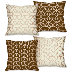 Kit com 4 Capas para Almofadas Decorativas Arte Abstrata