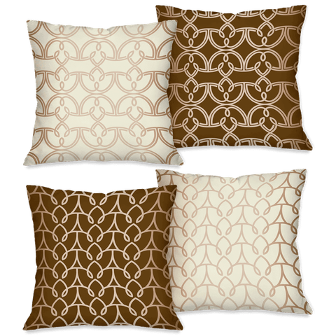 Kit com 4 Capas para Almofadas Decorativas Arte Abstrata