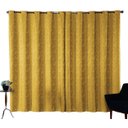Ver imagem 3 de Cortina Sala Jacquard 3.00m X 2.60m Semi Blackout Requinte Varão Simples:Dourada