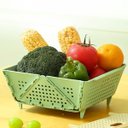 Ver mais imagens de Cesta Secar Frutas Verduras Vegetais Lava Escorre Drena Alimentos Louça Organizador Cozinha Copa Cas