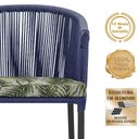 Ver imagem 3 de Mesa com 4 Cadeiras e Noronha Estofado 5 Trama Original Azul