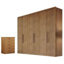 Ver imagem 1 de Guarda Roupa Casal New Messina com Gaveteiro Suiça Cumaru 23 – Novo Horizonte