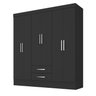 Guarda Roupa Casal 6 Portas 2 Gavetas Pinheiro Espresso Móveis  - 2